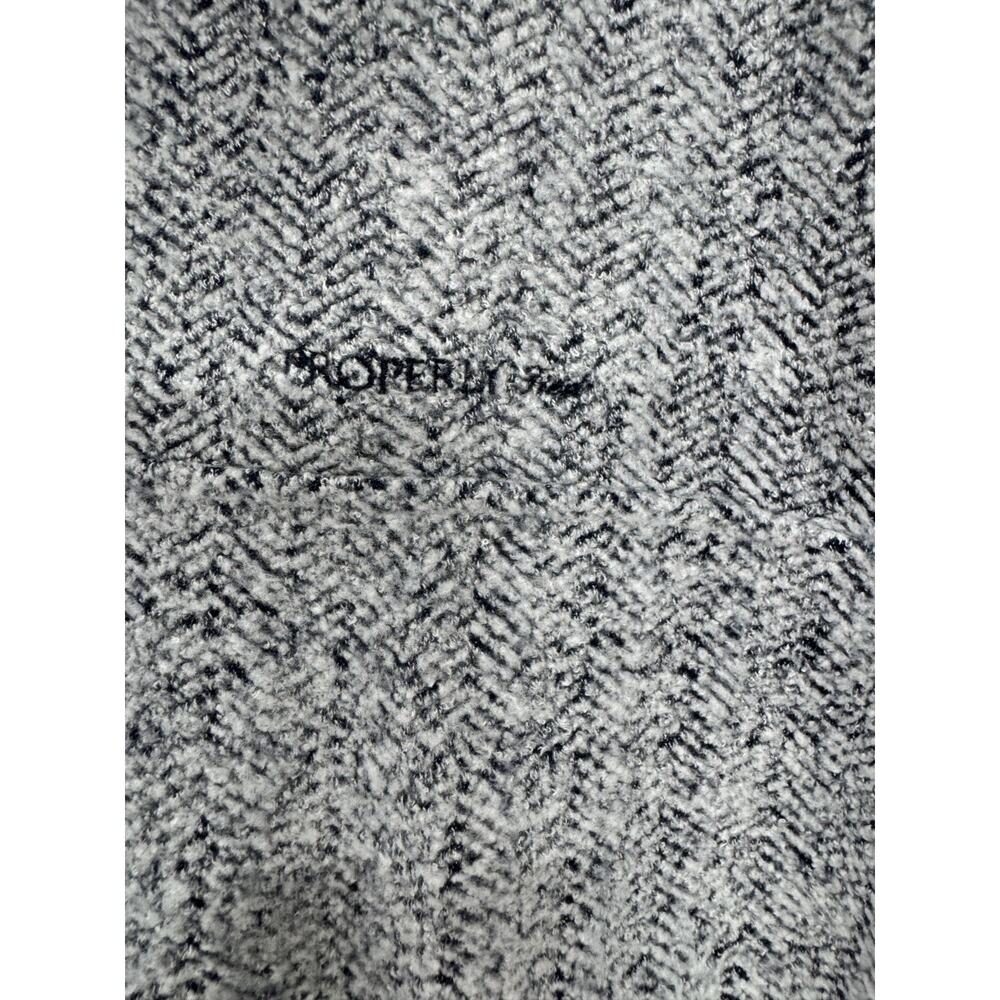 Properly Tied Fleece Pullover 1/4 Button Gray Size M - Picture 6 of 6